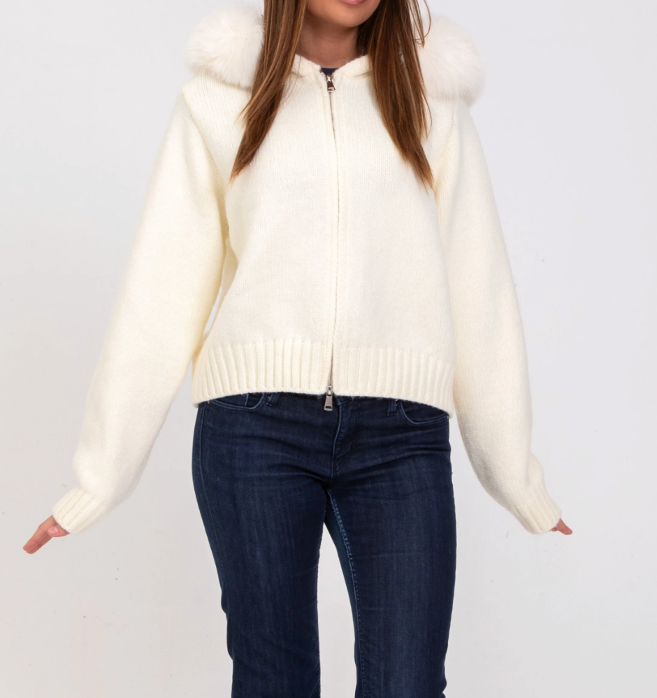 Gilet en fourrure - BLANC